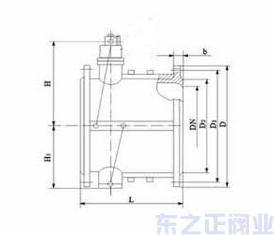微阻緩閉蝶式止回閥結(jié)構(gòu)圖