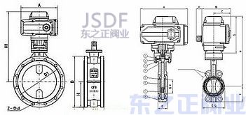 電動襯膠蝶閥結(jié)構(gòu)圖