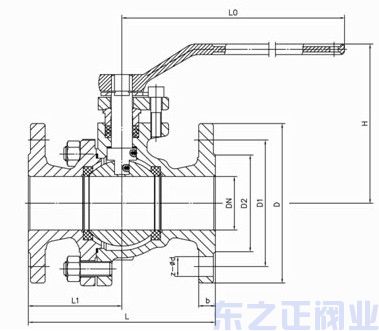 化工部球閥結(jié)構(gòu)圖