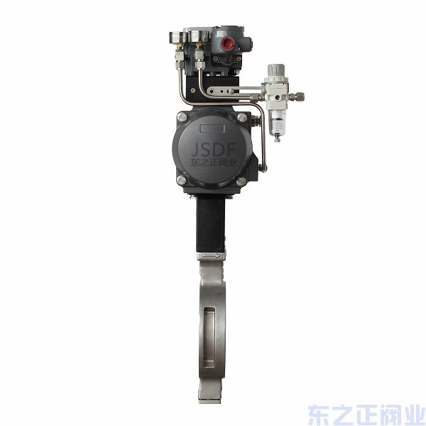 氣動高性能蝶閥 側面圖
